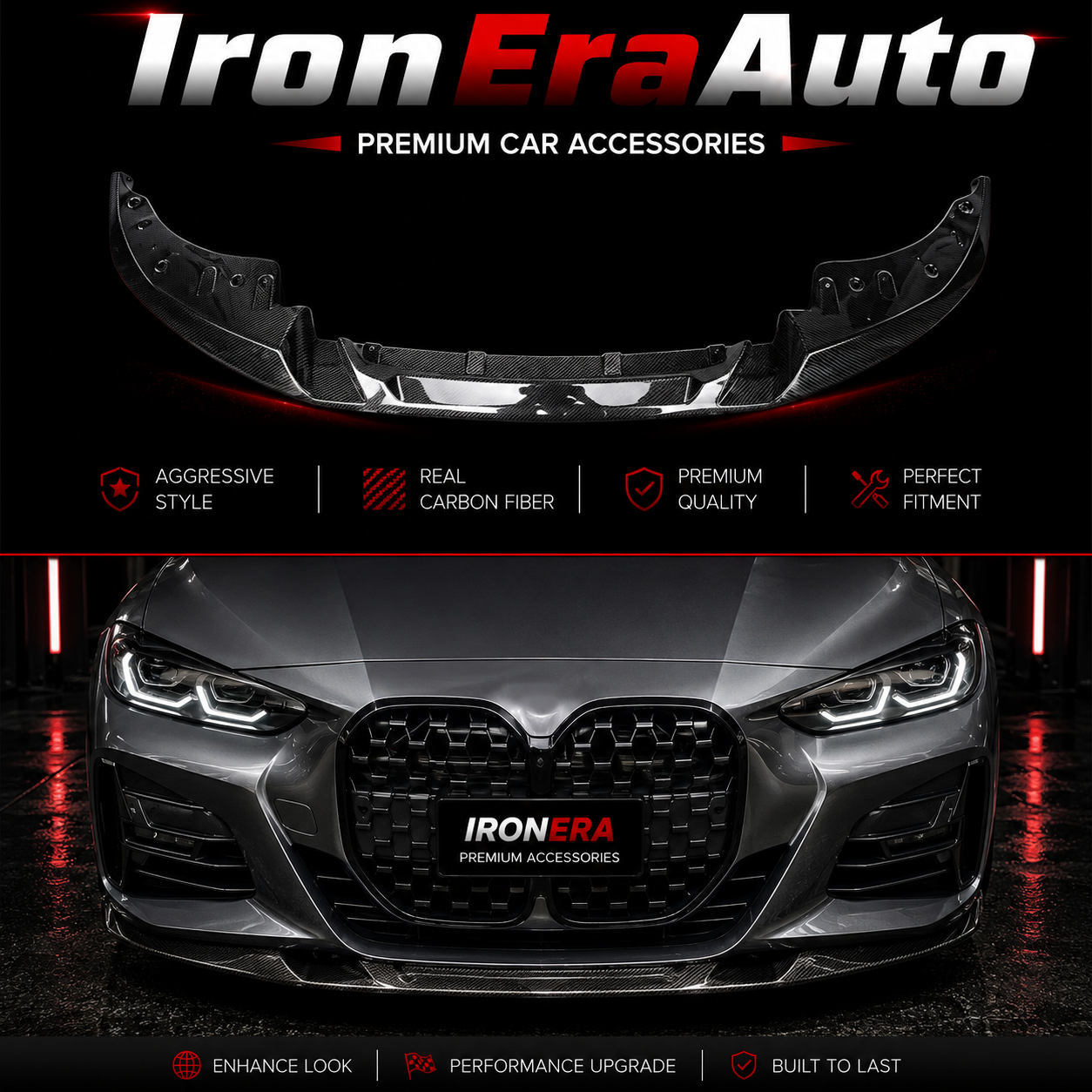 Hight Quality 3D Style Carbon Fiber Front Lip for BMW 4 Series G22 G23 Coupe 2020+ Carbon Front Bumper Splitter Body Kit
