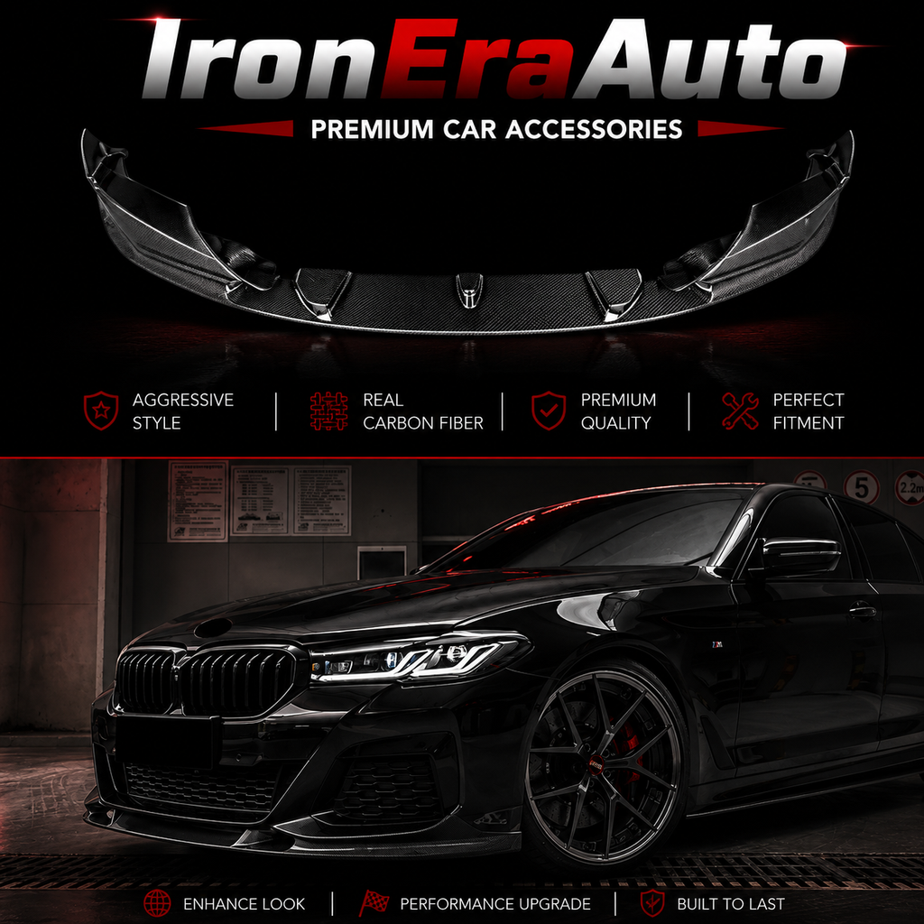 Carbon Fiber Front Bumper Splitter Lip for BMW 5 Series G30 G31 540i M550i LCI 2021-2023 Perfect Installation Body Kit