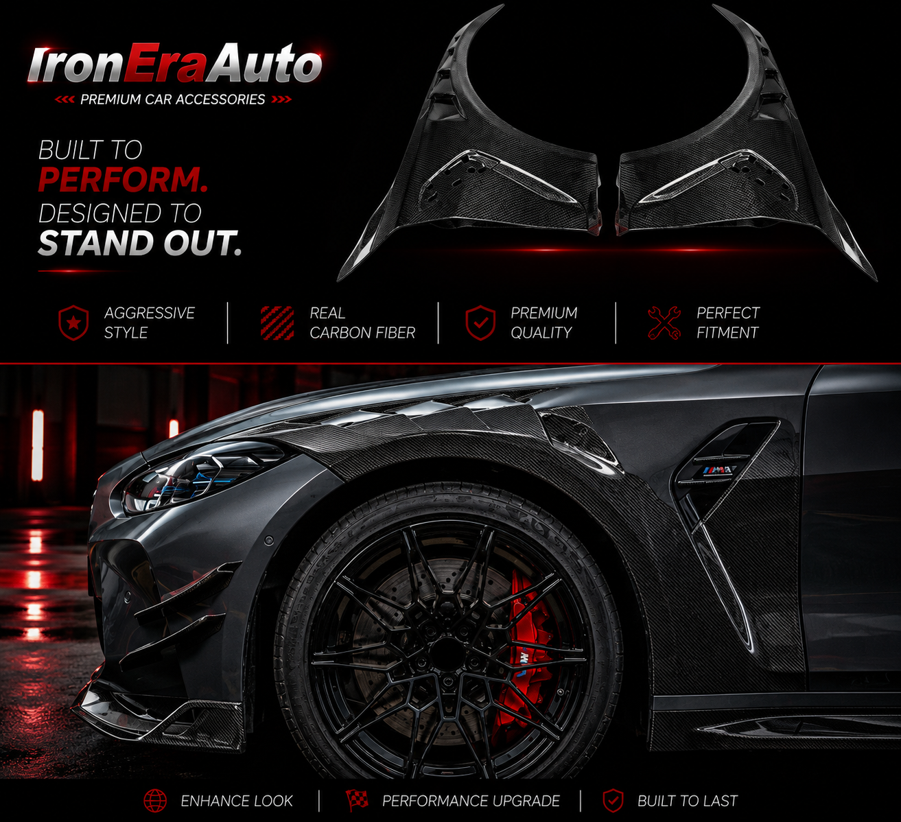 AE Style Carbon Fiber Front Side Fender for BMW G80 G81 M3 G82 G83 M4 2020+ Upgrade Carbon Fiber Front Bumper Fenders Body Kit