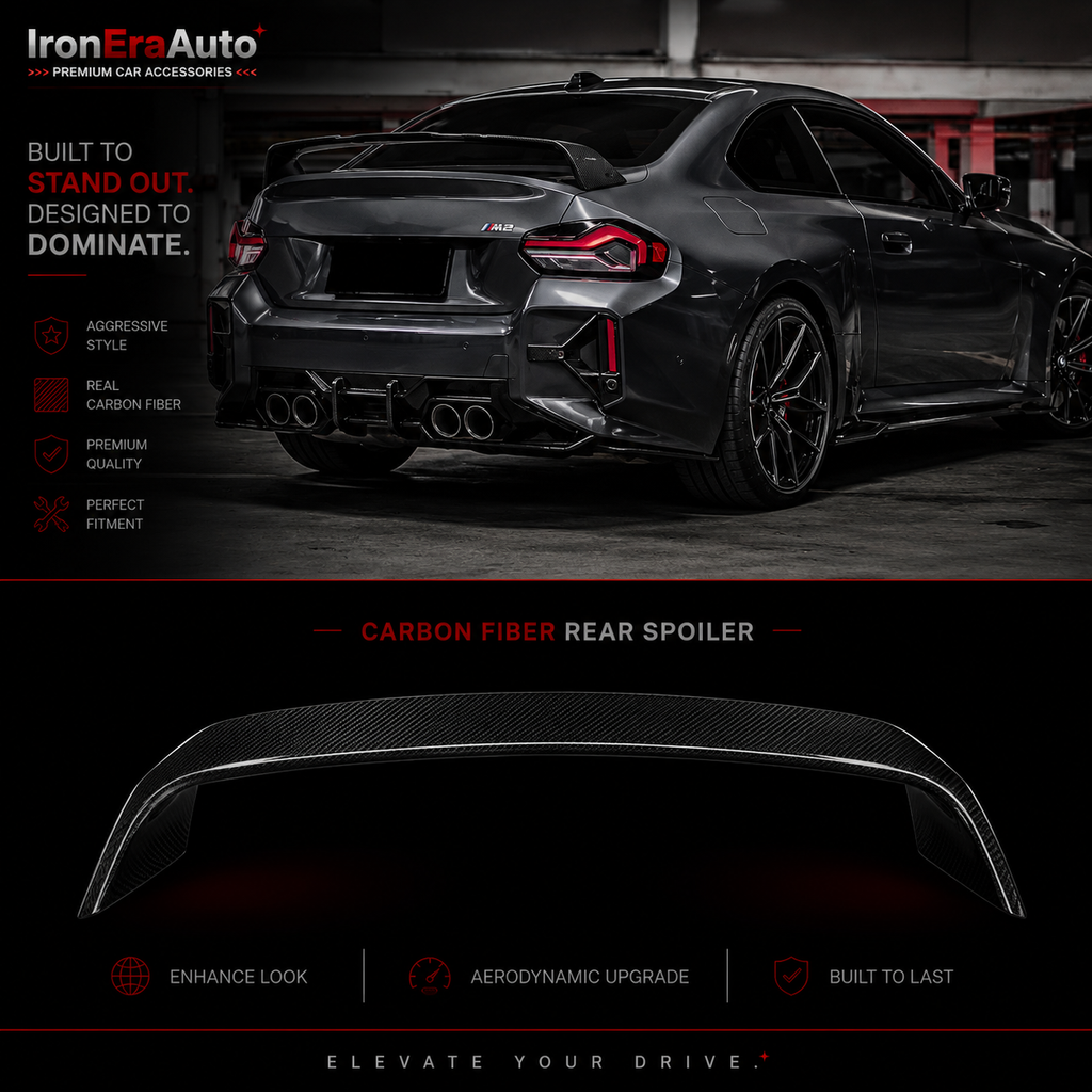 Carbon Fiber Rear Trunk Spoiler Wing for BMW 2 Series G42 G87 M2 2023+ Rear Spoiler Trunk Tail Boot Wing
