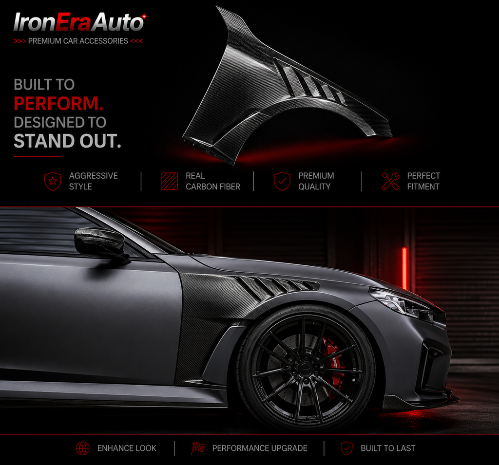 Dry Carbon Fiber Side Fender for BMW G87 M2 Coupe 2023+ Upgrade Replacement Side Fenders With Vents Body Kit
