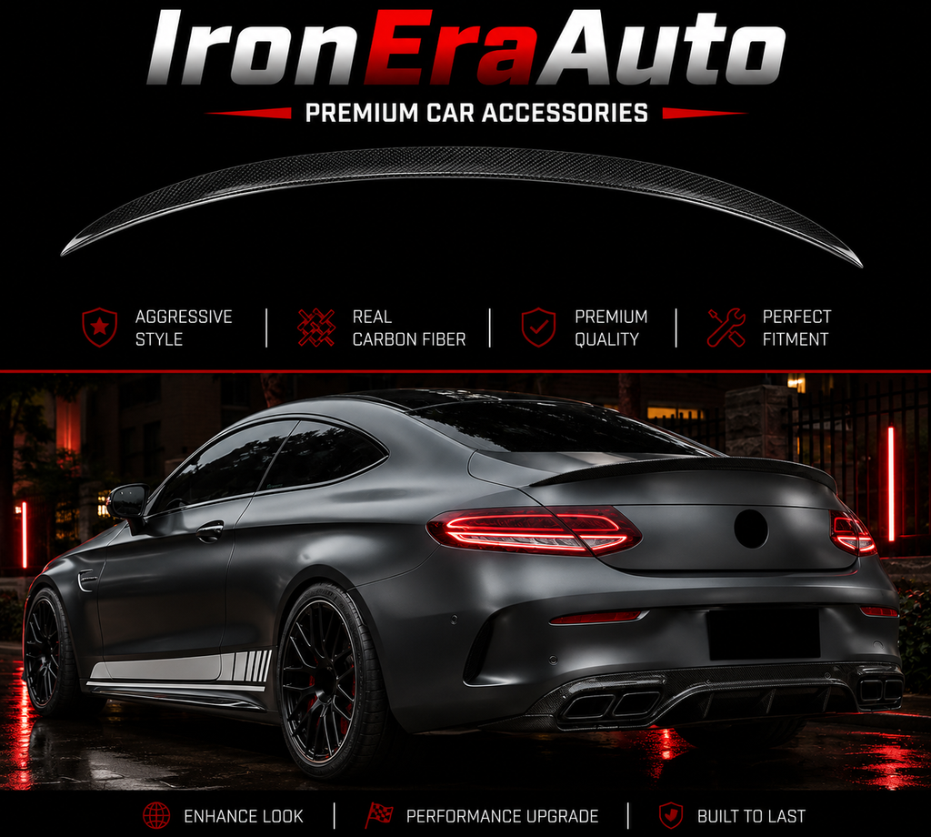 Carbon Fiber Rear Spoiler for Merceder Benz W205 C Class C300 C43 C63s AMG Coupe 2015-2021 Rear Trunk Wing Spoiler