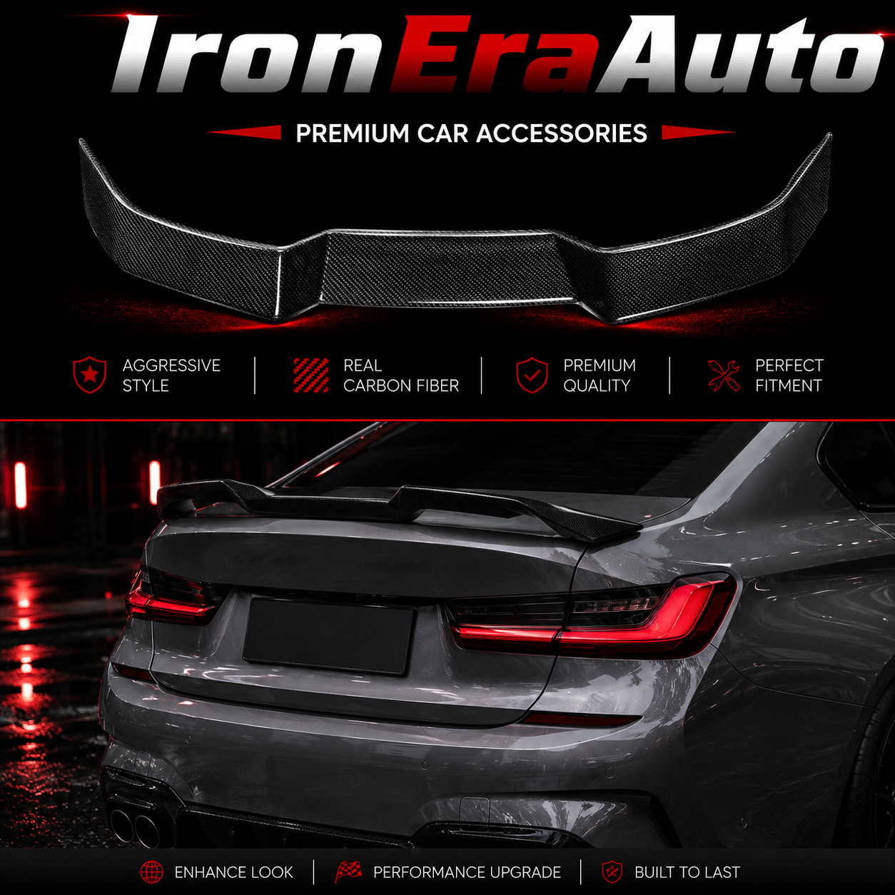 Real Carbon Fiber Rear Trunk Spoiler for BMW G80 M3 G82 M4 Coupe 2021+ Perfect Installation Rear Spoiler Wing Body Kit