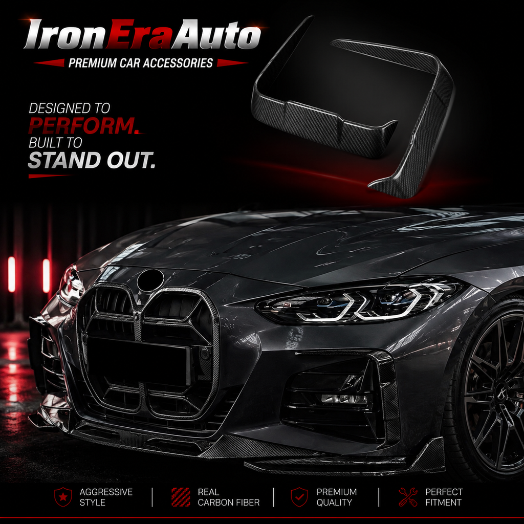 Carbon Fiber Front Bumper Fog Light Vent Trim for BMW 4 Series G22 G23 Coupe 2020+ Front Splitter Side Wing Body Kit