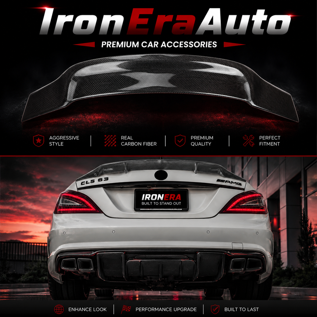 Carbon Fiber Rear Trunk Spoiler for Merceder Benz W218 CLS Class AMG CLS63 2011-2018 Caarbon Rear Ducktail Wing Body Kit