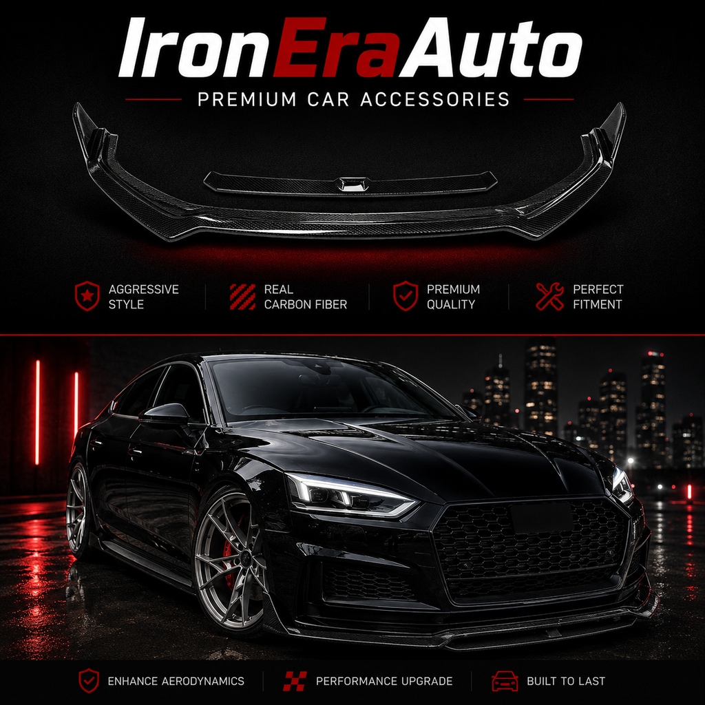 Carbon Fiber Front Bumper Lip Splitter for Audi B9 S5 A5 Sline Sportback 2017-2019 Car Carbon Front Lip