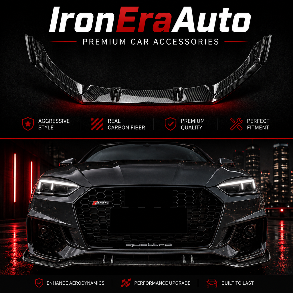 Carbon Fiber Front Bumper Lip for Audi B9 A5 S5 RS5 SLine 2017-2019 Carbon Front Splitter Spoiler Lip Body Kit