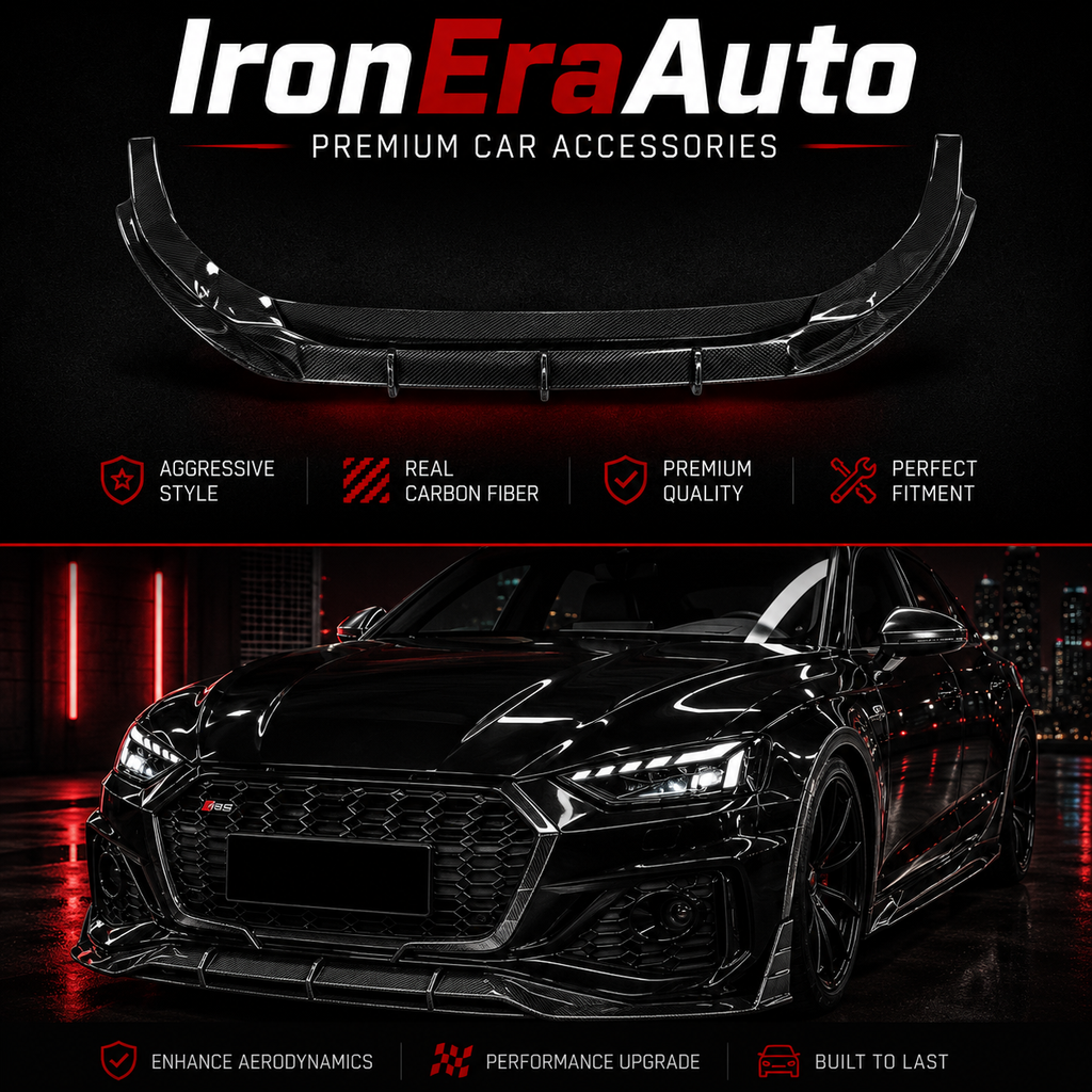 Carbon Fiber Front Bumper Splitter Lip for Audi B9.5 RS5 Coupe 2020-2024 Carbon Fiber Car Front Lip