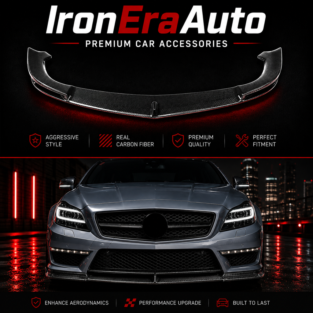 Carbon Fiber Front Bumper Lip for Merceder Benz W218 CLS Class AMG CLS63 2011-2014 Front Splitter Spoiler Lip Boay Kit