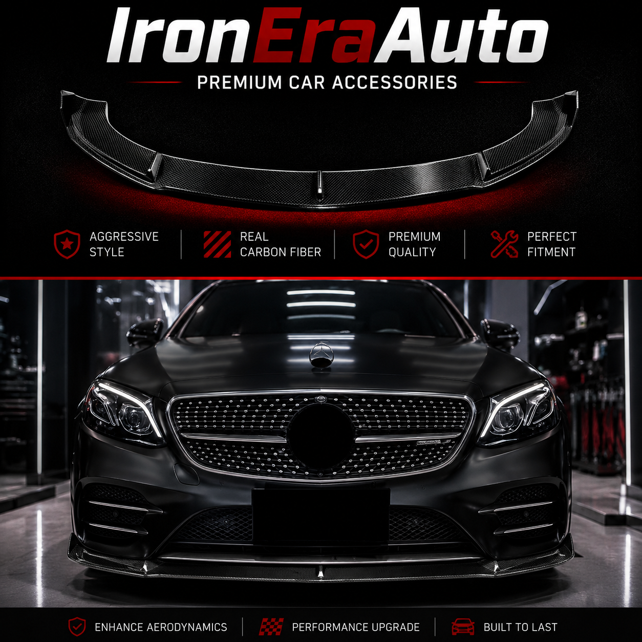 Carbon Fiber Front Bumper Splitter Lip for Mercedes Benz W213 E Class AMG E53 Pre Lci 2017-2020 Front Lip