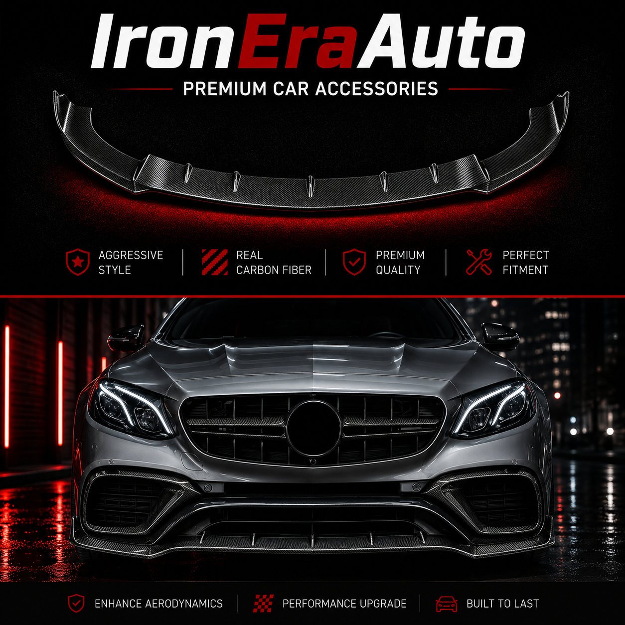 Carbon Fiber Front Bumper Lip for Mercedes Bezn E Class W213 E63 AMG Touring Pre Lci Front Splitter Lip