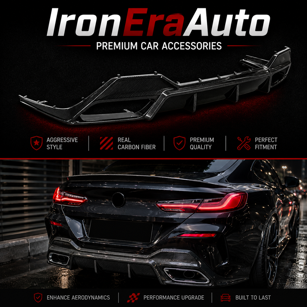 Carbon Fiber Rear Bumper Diffuser for BMW 8 Series G14 G15 G16 840i 2019+ Carbon Rear Splitter Body Kit