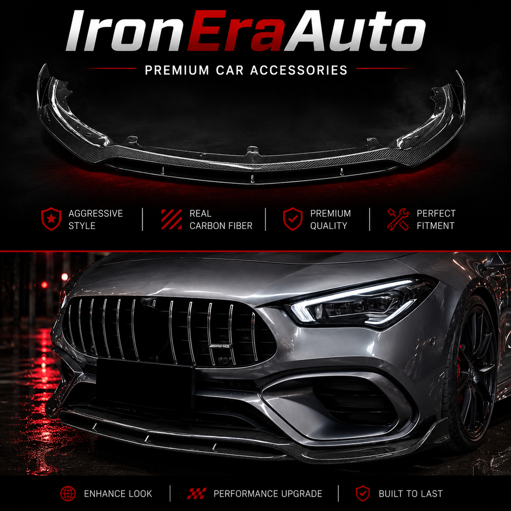 Carbon Fiber Front Lip for Mercedes Benz CLA45 AMG W118 C118 2020+ Carbon Front Splitter Lip Spoiler Body Kit