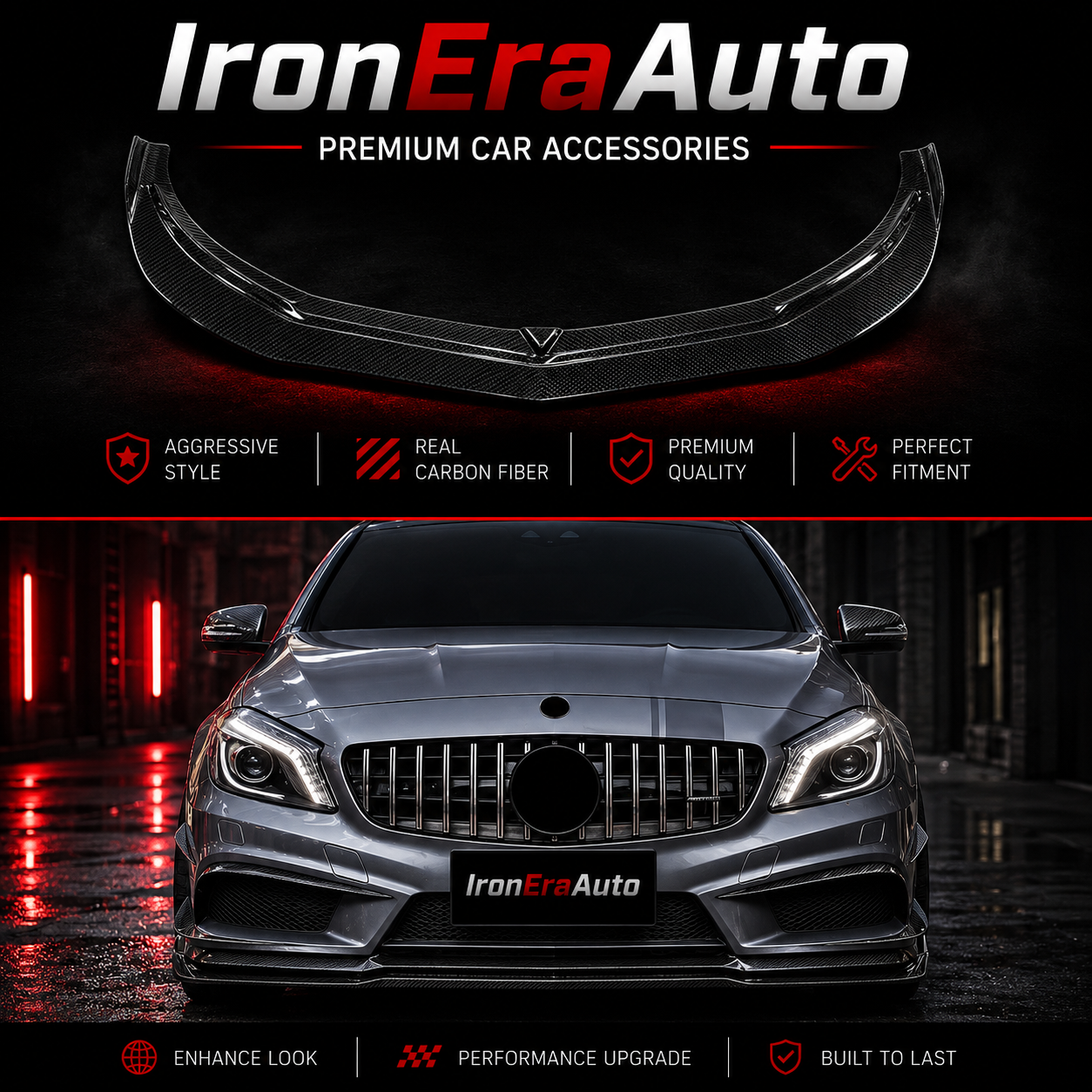 Carbon Fiber Front Bumper Lip Splitter for Mercedes Benz W117 CLA Class CLA35 CLA45 Pre Lci 2014-2016 Front Lip