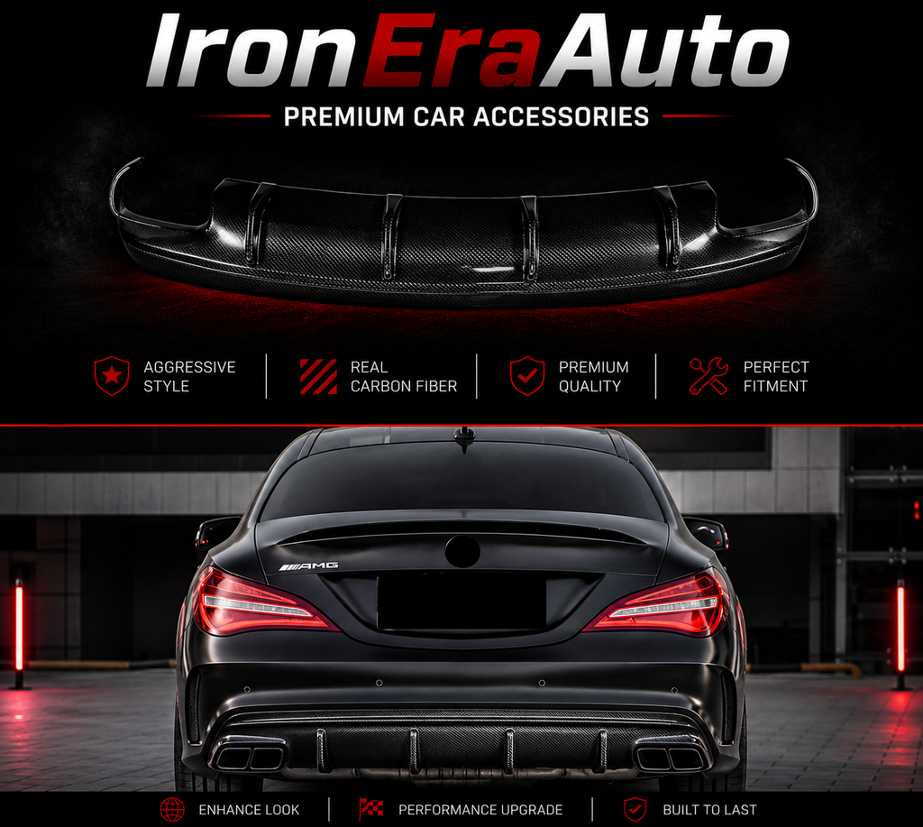 High Quality AMG Style Carbon Fiber Rear Bumper Diffuser for Mercedes Benz CLA AMG CLA45 W117 2014-2020 Carbon Fiber Diffuser