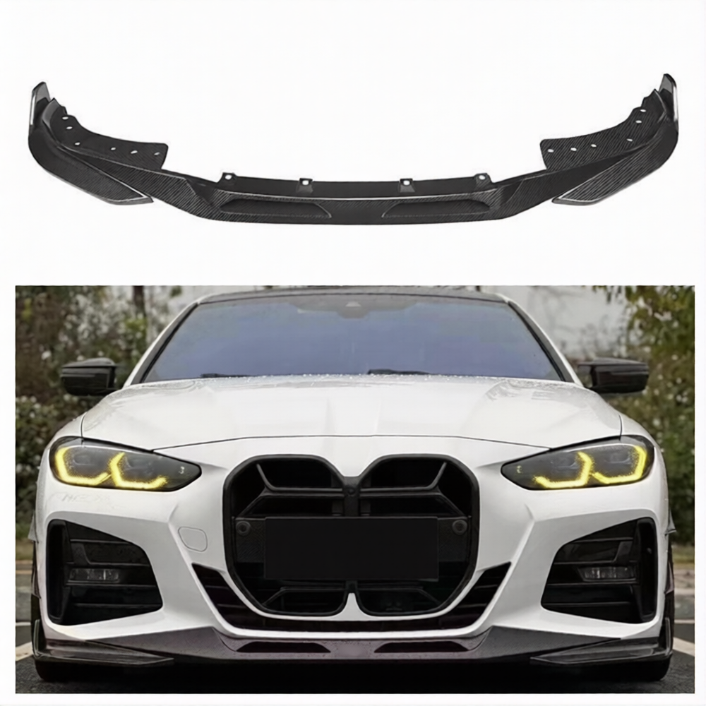 Hight Quality SQ Style Carbon Fiber Front Bumper Splitter Lip for BMW 4 Series G22 G23 Coupe 2020-IN Car Front Lip Body Kit