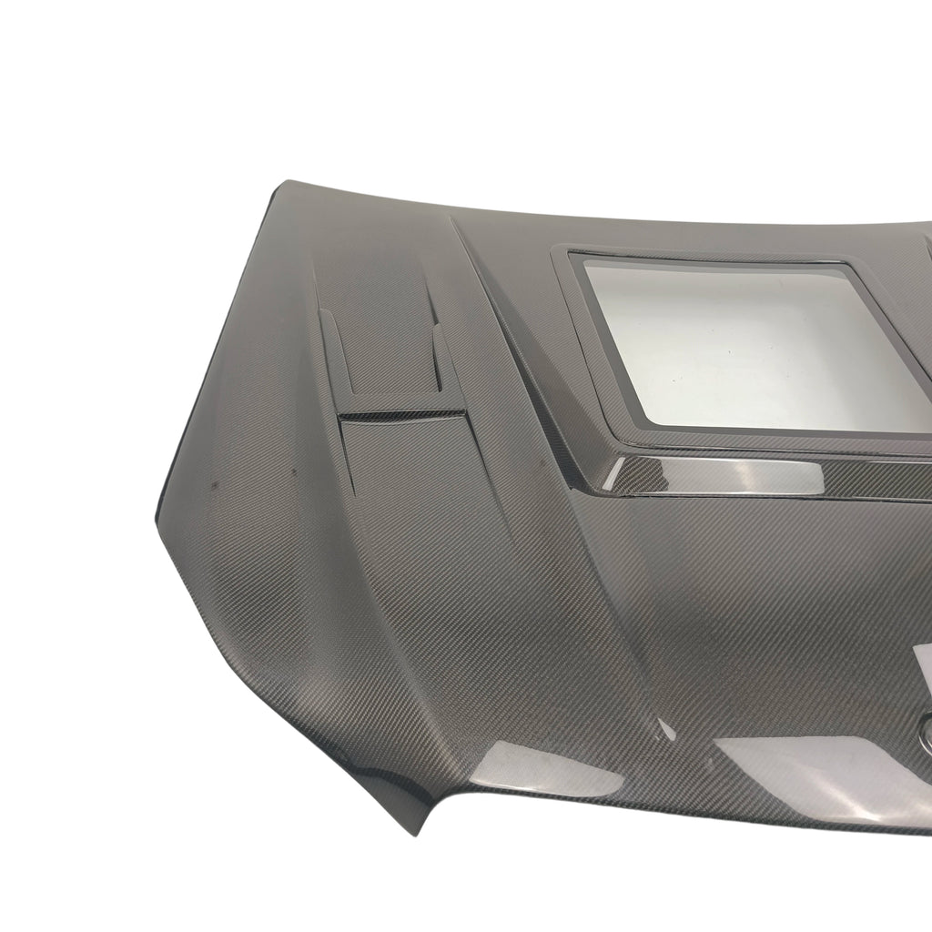 Real Carbon Fiber Engine Hood with Window for Mercedes-Benz E63 AMG W212 (2010–2016)