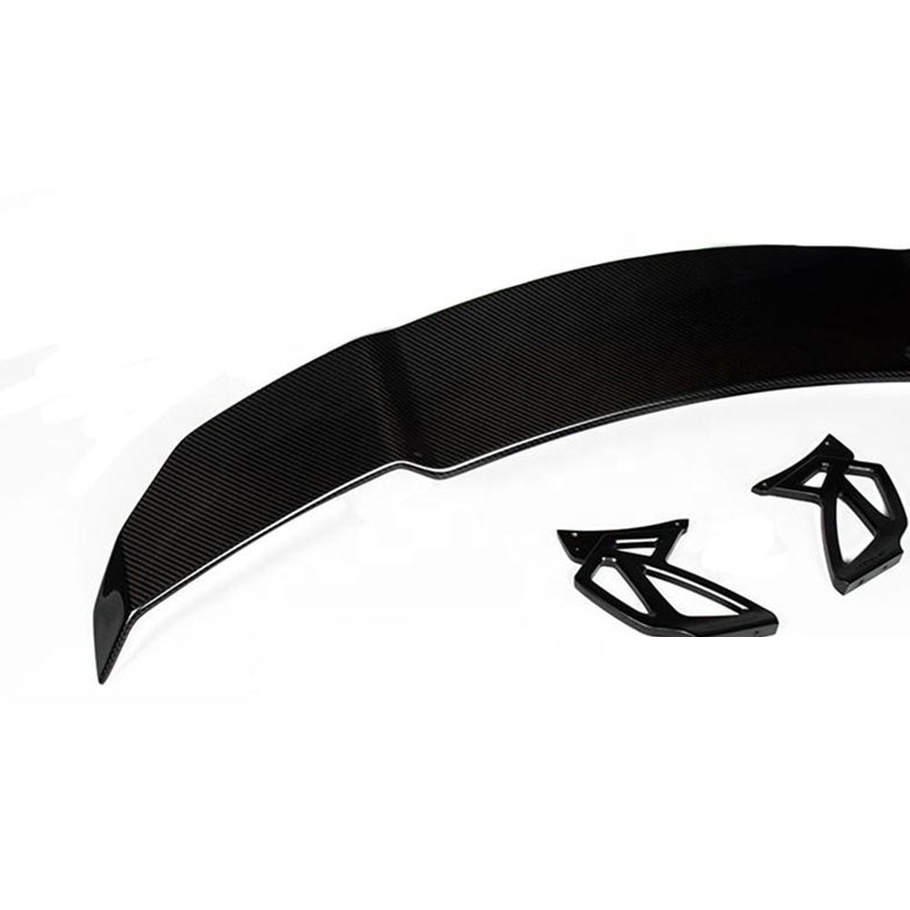 Real Dry Carbon Fiber Rear Wing Spoiler for BMW Sedan F80 M3 F82 M4 V Style Racing Wing Boot Spoiler 2014-2020