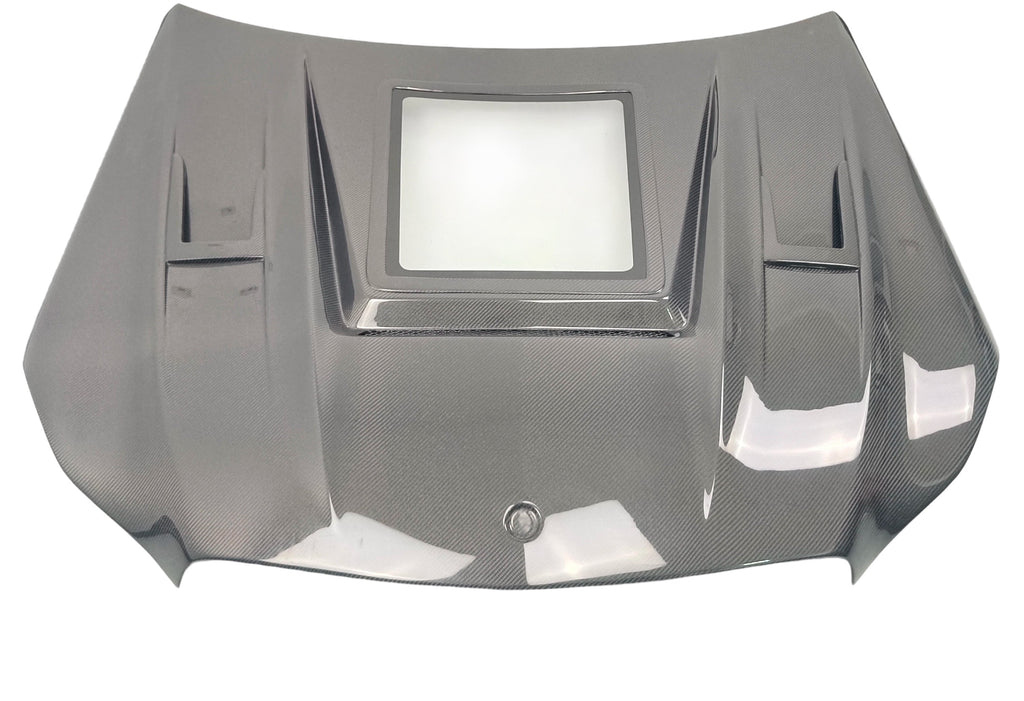 Real Carbon Fiber Engine Hood with Window for Mercedes-Benz E63 AMG W212 (2010–2016)