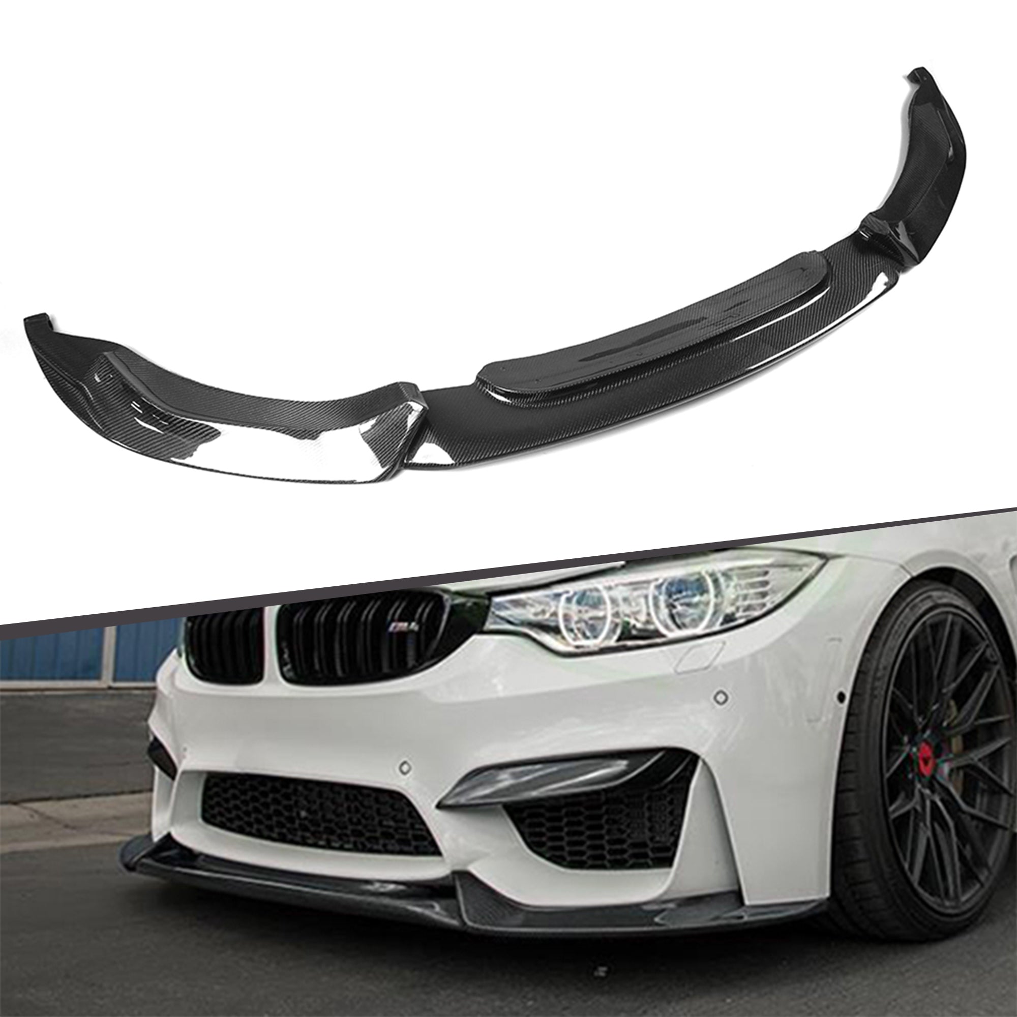 Vrs Style Front Bumper Bodykit Carbon Fiber Front Bumper Lip for BMW F80 F82 F83 M3 M4 2014-2019