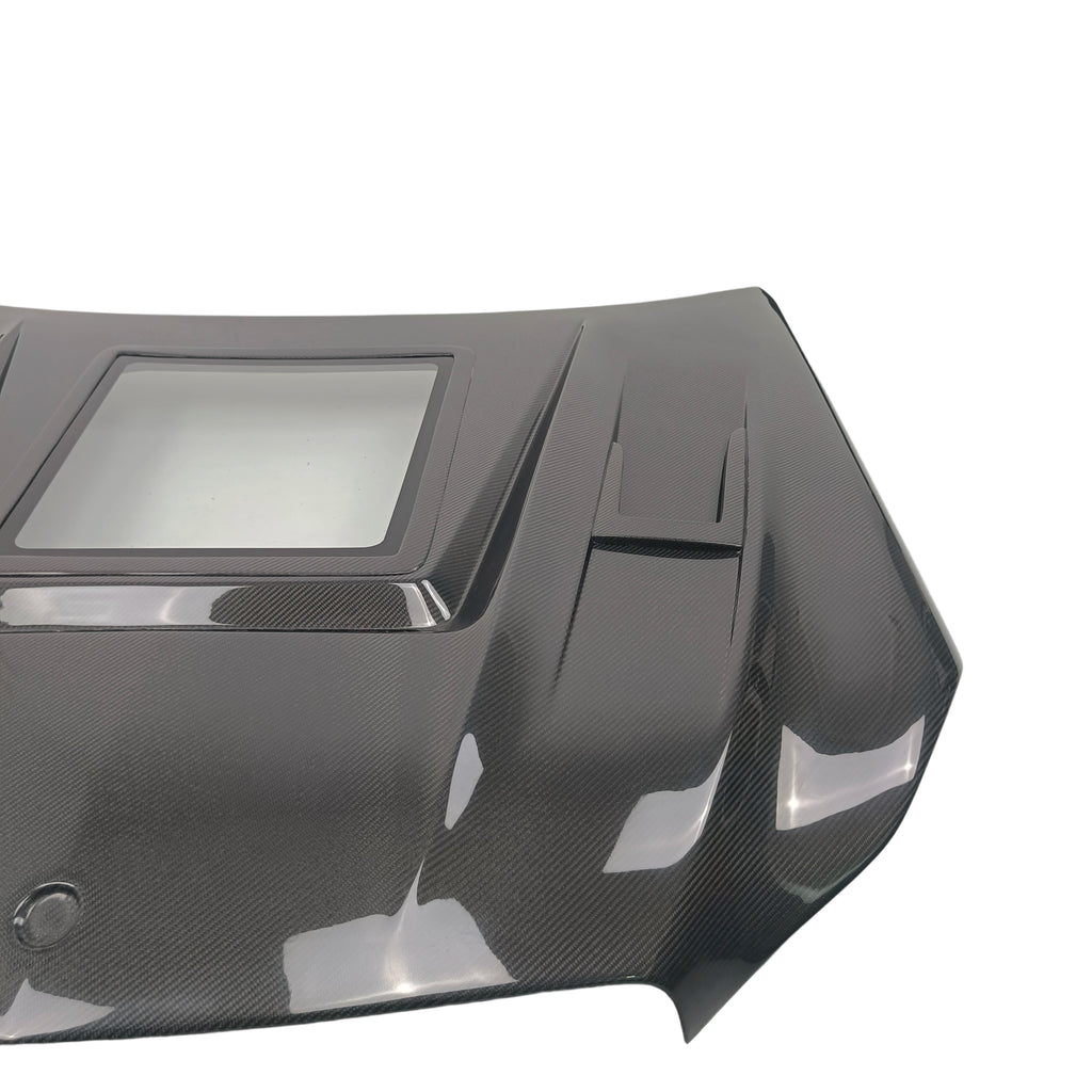 Real Carbon Fiber Engine Hood with Window for Mercedes-Benz E63 AMG W212 (2010–2016)