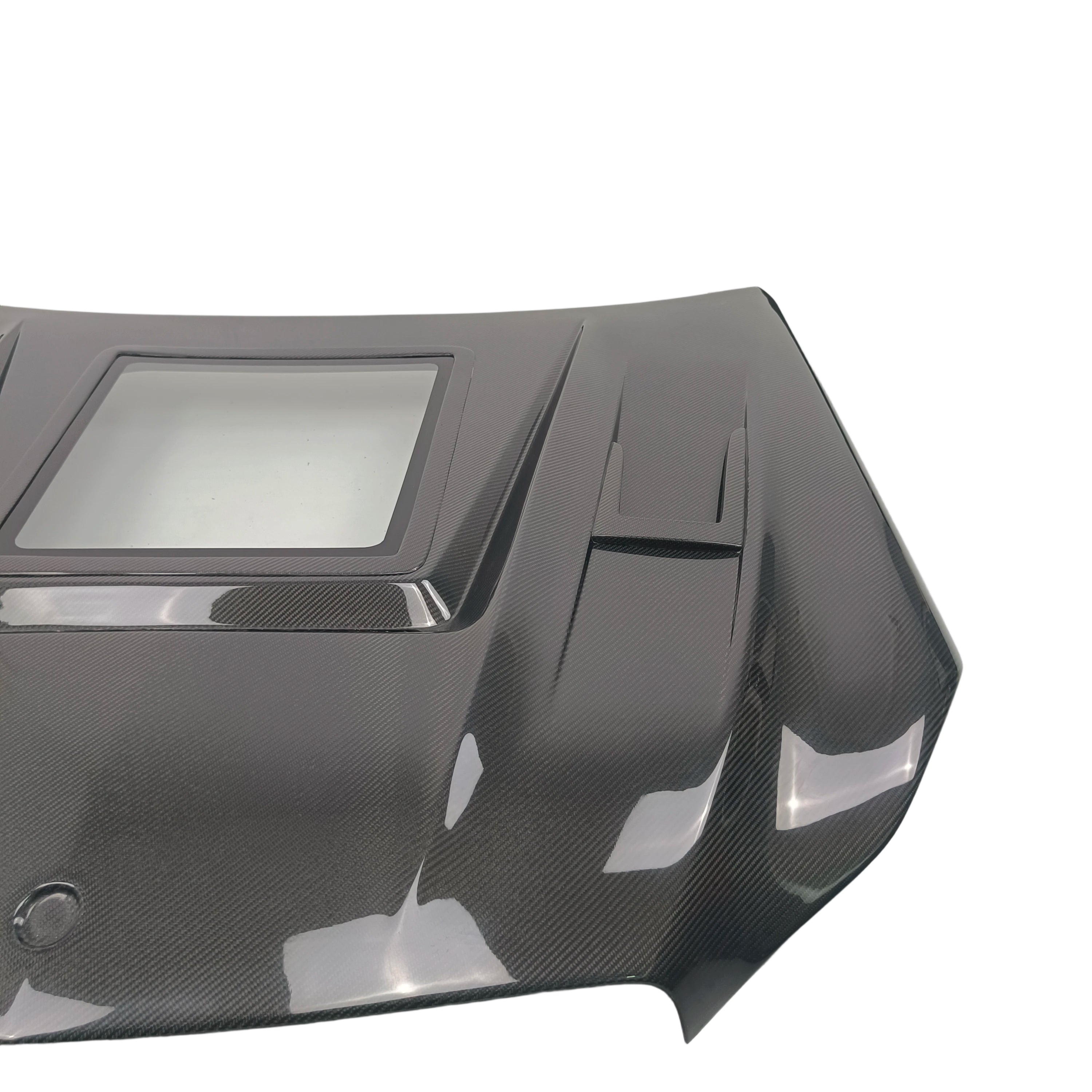 Real Carbon Fiber Engine Hood with Window for Mercedes-Benz E63 AMG W212 (2010–2016)