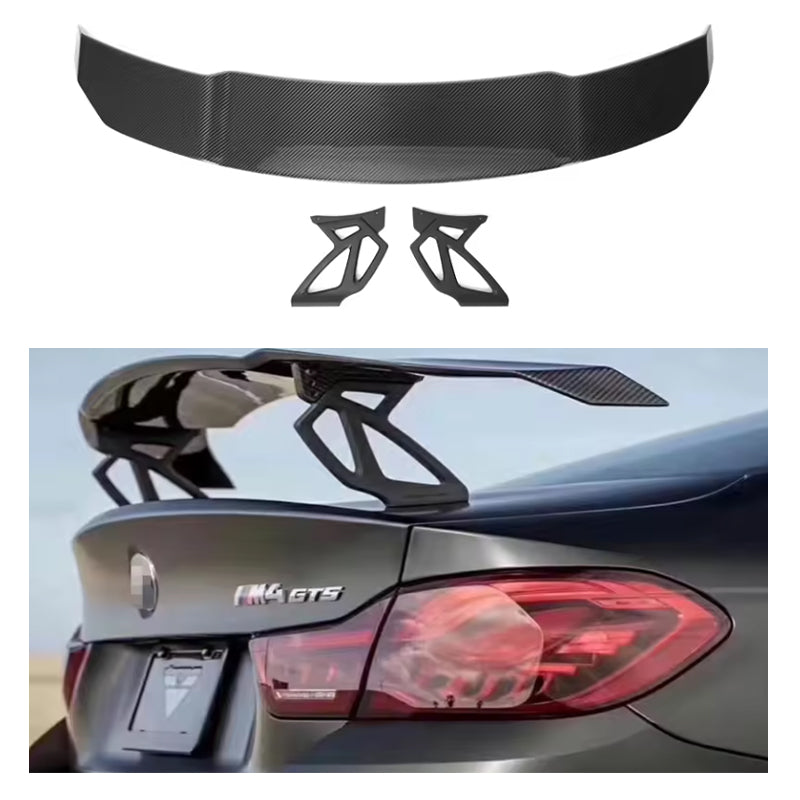 Real Dry Carbon Fiber Rear Wing Spoiler for BMW Sedan F80 M3 F82 M4 V Style Racing Wing Boot Spoiler 2014-2020