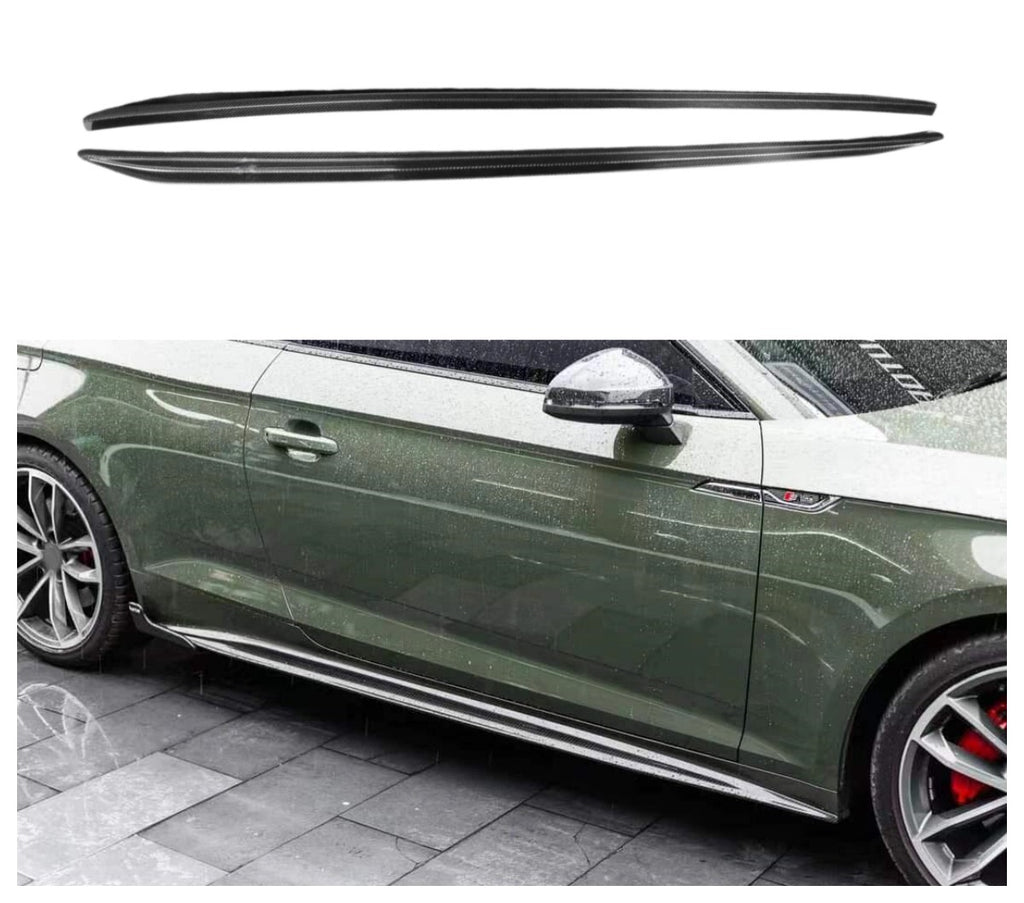 RS5 Carbon Fiber Side Bumper Skirt for Audi RS5 B9.5 2020-2024 Car Carbon Fiber Side Bumper Skirt Splitter Lip