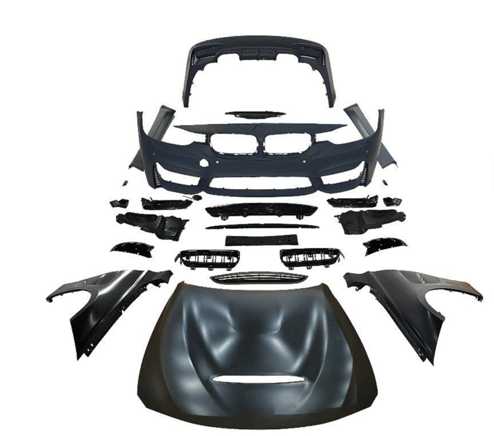 BODY KIT Fit for 3 Series F30 F35 Car Bumper HOOD 2013-2019 Auto Car Full Body Kits Facelift Grille