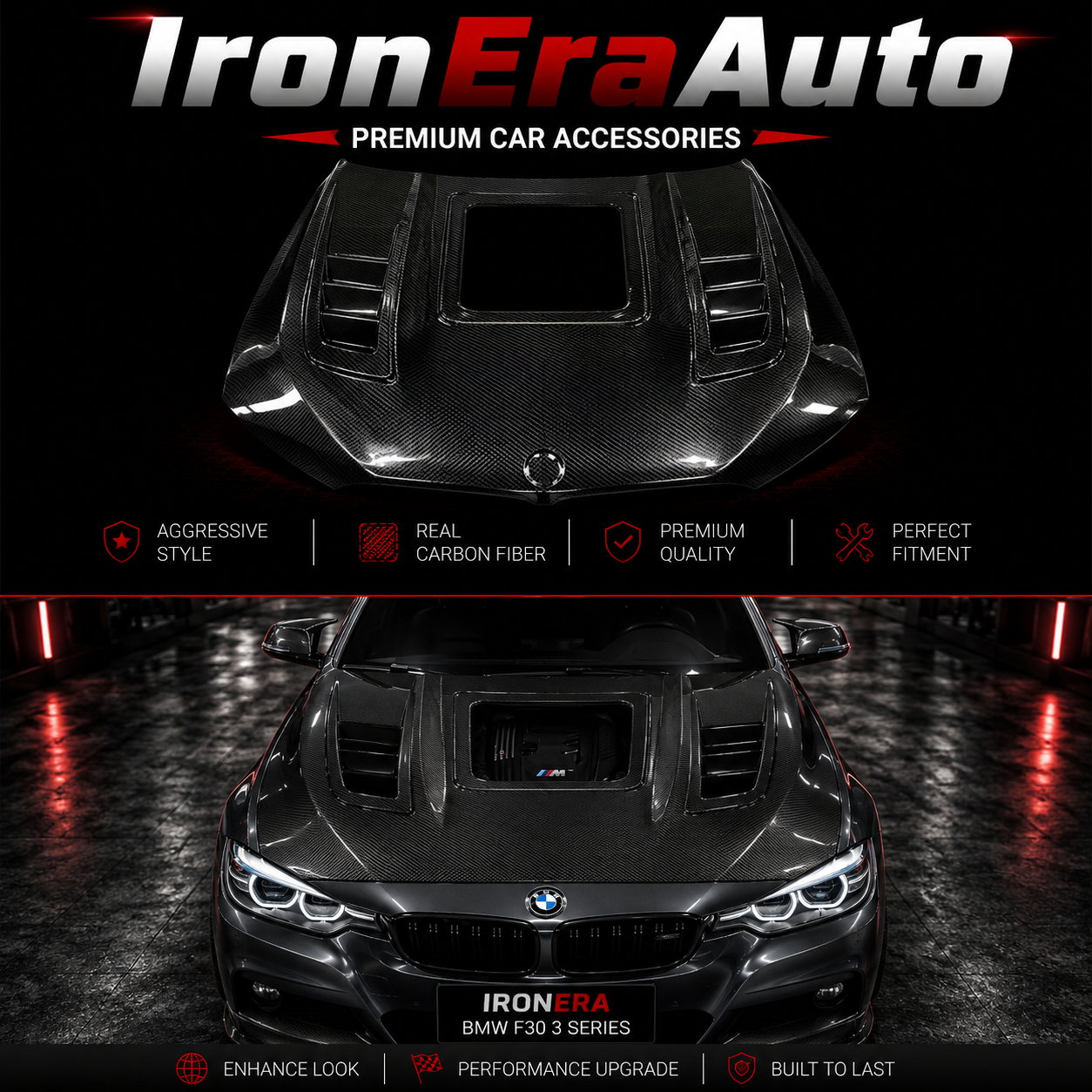 Carbon Fiber Engine Hood Cover for BMW 3 Series G20 G21 Touring Transparent Engine Bonnet Lid Body Kit