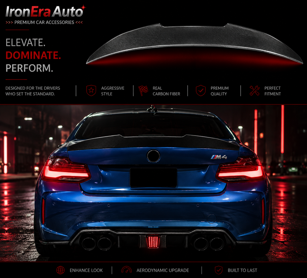Real Carbon Fiber Rear Trunk Spoiler Wing for BMW 2 Series F22 F87 M2 Competition 2014-2022 Rear Spoiler
