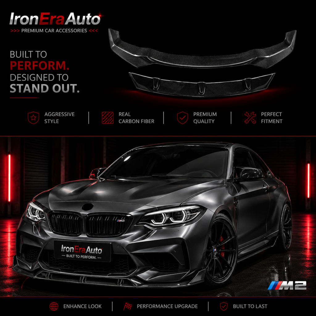 Real Carbon Fiber Front Bumper Splitter Lip for BMW M2 F87 2016-2022 Carbon Fiber Car Front Lip Body Kit