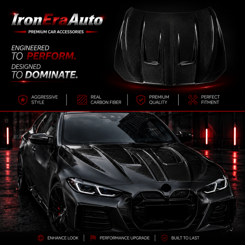 Real Carbon Fiber Engine Hood for BMW G22 G23 G26 I4 M440i Carbon Fiber Engine Bonnet for BMW 4 Series 430i 2020+