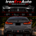 M5 Style With Light Carbon Fiber Rear Diffuser for BMW 5 Series G30 540i M550i F90 2017+ Rear Bumper Splitter Lip Body Kit