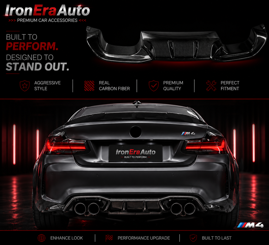 Real Carbon Fiber F87 M2 Rear Bumper Diffuser for BMW F87 M2 M2C Competition 2016-2022 Rear Splitter