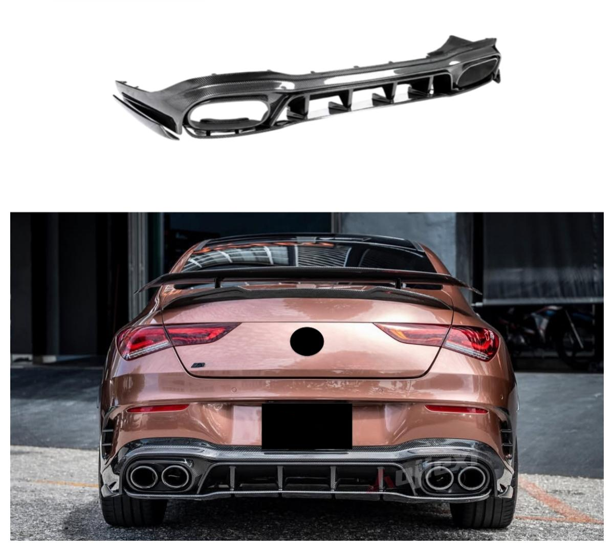Rear Bumper Diffuser Lip for Mercedes Benz CLA Class W118 AMG CLA45 CLA35 2020+ Rear Diffuser Splitter