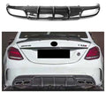Carbon Fiber Rear Bumper Diffuser Splitter for Mercedes Benz W205 C Class C43 C63s Sedan 2015+ Hight Quality Body Kit