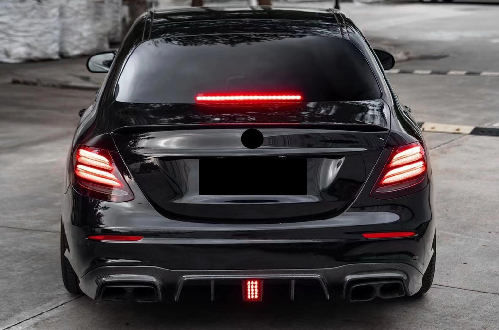 Carbon Fiber Rear Bumper Diffuser for Mercedes Benz W213 E Class E43 E63S Sedan 2016-2020 Rear Splitter Lip Body Kit