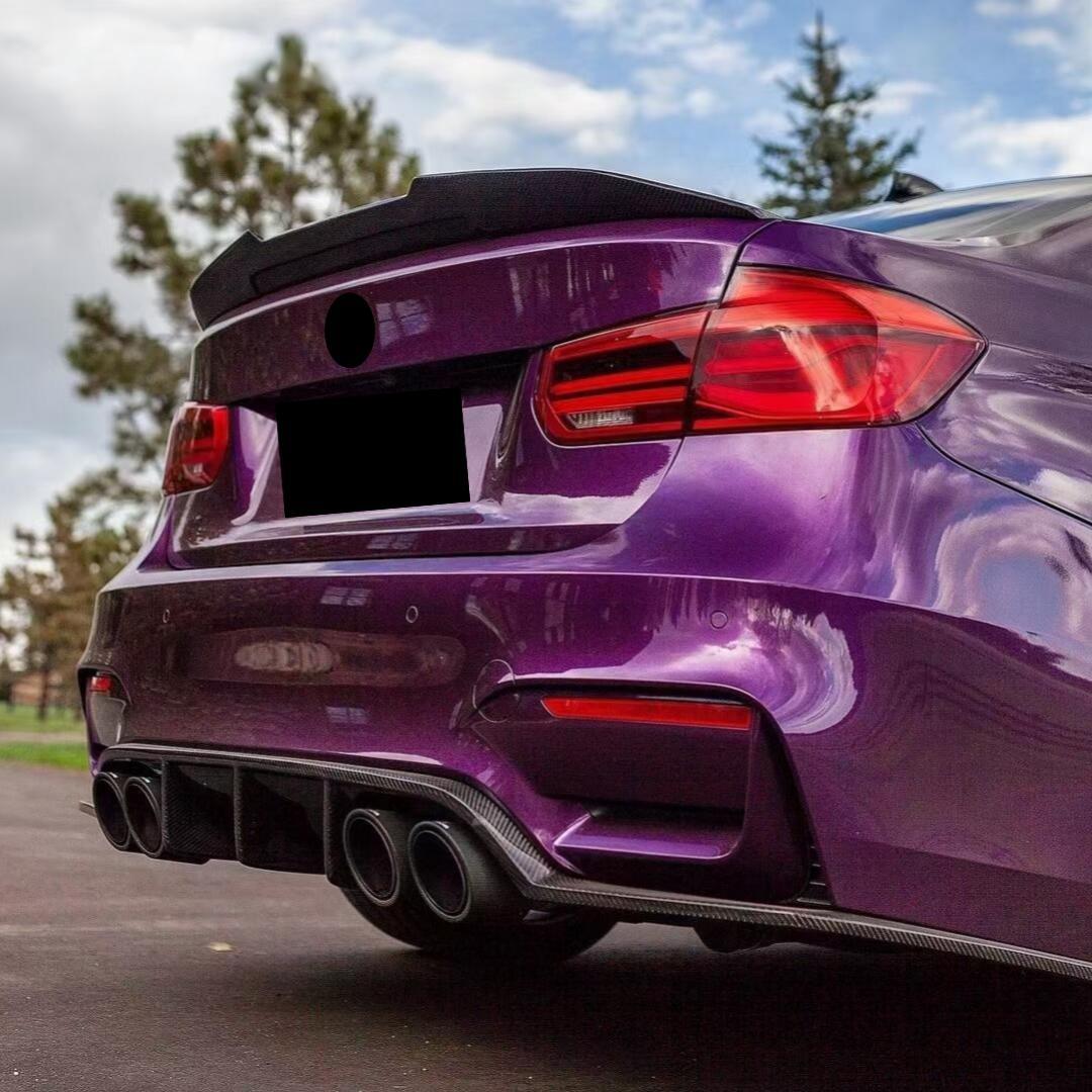 PSM Style Real Carbon Fiber Rear Trunk Spoiler for BMW 3 Series F30 M340i F80 M3 2011-2019 Car Carbon Fiber Tail Wing Ducktail