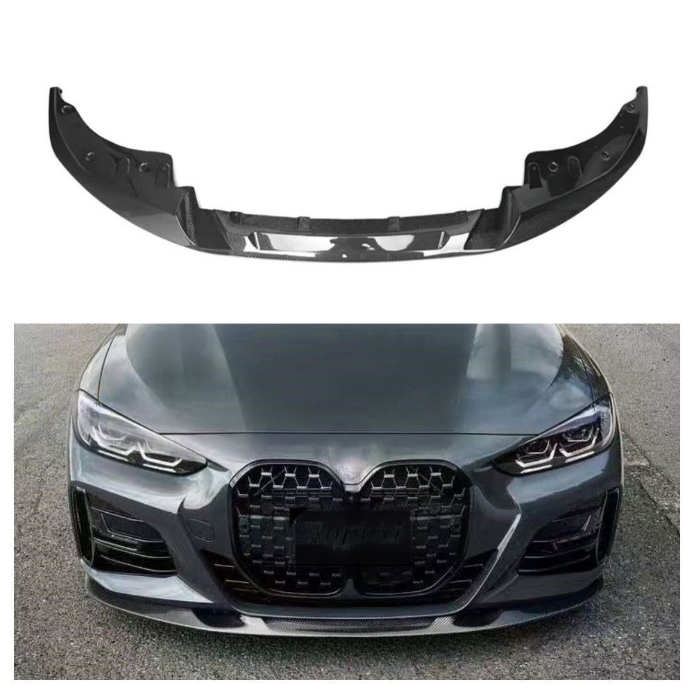 Hight Quality 3D Style Carbon Fiber Front Lip for BMW 4 Series G22 G23 Coupe 2020+ Carbon Front Bumper Splitter Body Kit